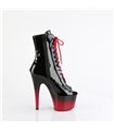 ADORE-1021BR-H - Plateau Stiefelette - Rot/Schwarz Lack | Pleaser