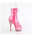 ADORE-1021C-T - Platform Ankle Boots - Pink See Through | Pleaser