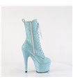 ADORE-1040GR - platform ankle boots - blue with glitter | Pleaser