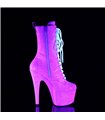 ADORE-1040-IG - Platform Ankle Boots - Pink Glitter Glow | Pleaser