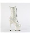 ADORE-1040-IG - platform ankle boots - white with glitter | Pleaser