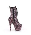 ADORE-1040SPF - platform ankle boots - black/multicolor with pattern | Pleaser