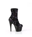 ADORE-1042SQ - platform ankle boot - black/sequins | Pleaser