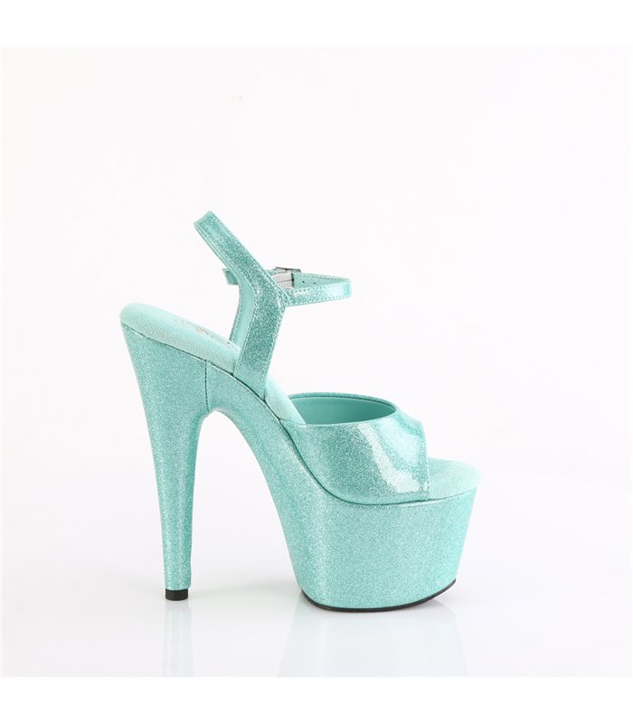 ADORE-709GP - Platform high heel sandal - turquoise glitter | Pleaser
