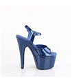 ADORE-709GP - Plateau High Heel Sandalette - Blau Lack mit Glitzer | Pleaser