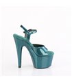 ADORE-709GP - Plateau High Heel Sandalette - Blau/Grün mit Glitzer | Pleaser