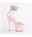 ADORE-727RS - Plateau High Heel Sandalette - Rosa mit Glitzer/Strass | Pleaser