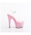 BEJEWELED-708RRS - Plateau sandaal met hoge hak - roze met strass | Pleaser