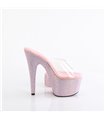 BEJEWELED-712RS - Plateau High Heel Pantolette - Rosa mit Strass | Pleaser