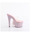 BEJEWELED-712RS - Platform high heel mules - pink with rhinestones | Pleaser