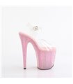 BEJEWELED-808RRS - Plateau High Heel Sandalette - Rosa mit Strass | Pleaser