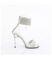 CHIC-47 - sandals - silver with rhinestones | Fabulicious