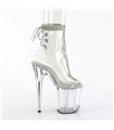 FLAMINGO-1018C-2RS - Platform ankle boots - clear with rhinestones | Pleaser