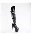 FLAMINGO-3018 - Platform Overknee Boots - Black shiny | Pleaser