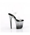 FLAMINGO-808SS - Platform high heel sandal - black/glitter with color gradient | Pleaser