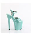 FLAMINGO-809GP - Platform high heel sandal - green glitter | Pleaser