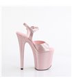 FLAMINGO-809GP - Plateau High Heel Sandalette - Rosa Lack mit Glitzer | Pleaser