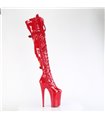 INFINITY-3028 - Plateau Overknee Stiefel - Rot Lack | Pleaser
