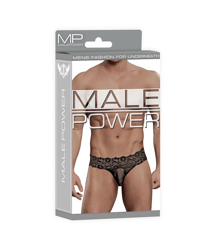 Mikro Tanga mit Spitze für Herren - Schwarz