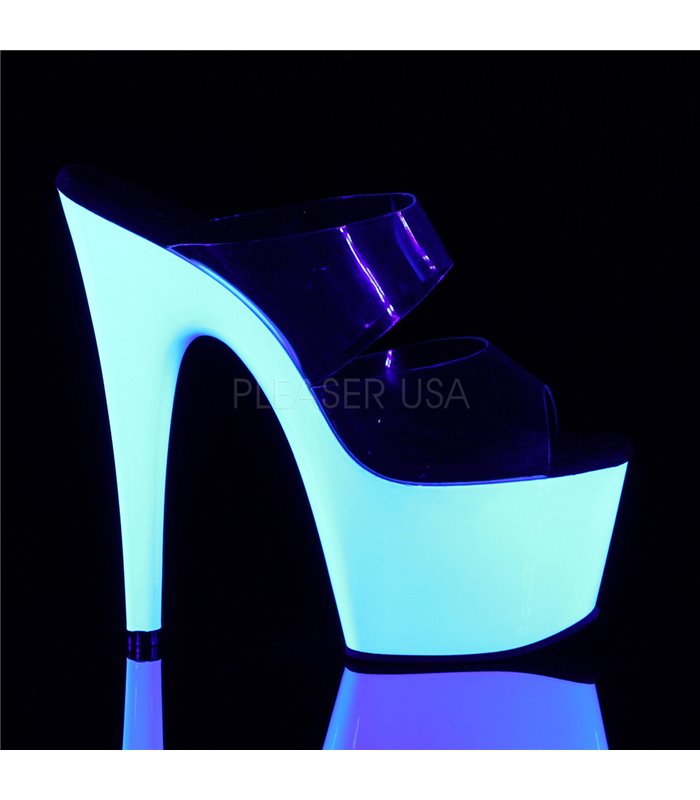 Plateau High Heels ADORE-702UV - Neon Weiß