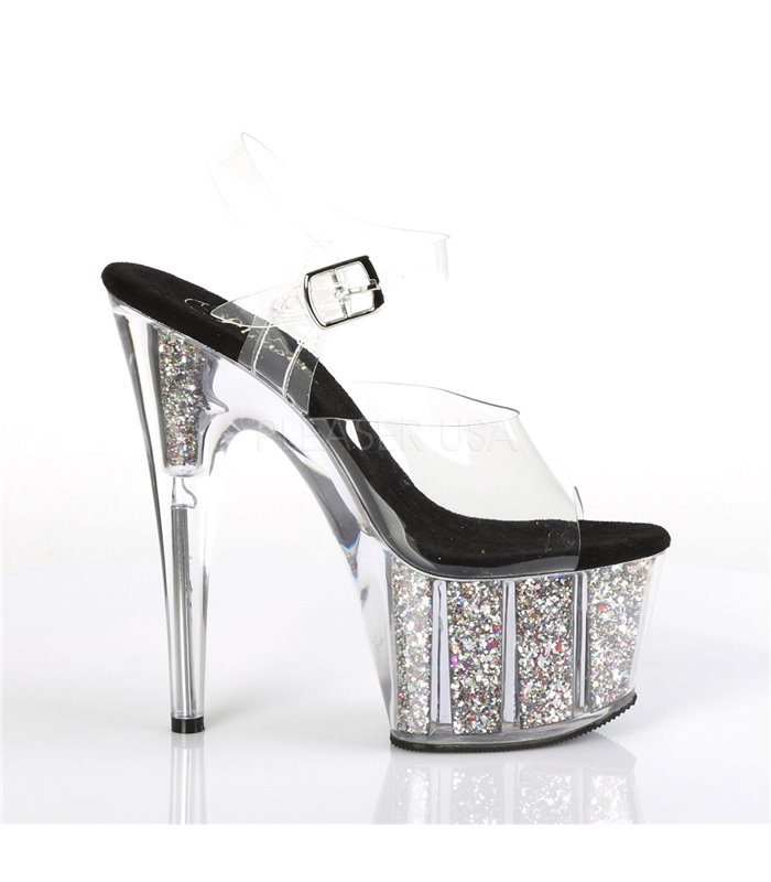 Plateau High Heels ADORE-708CG - Silber