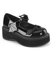 EMILY-23 Platform Maryjanes Black Shiny | DemoniaCult