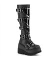 SHAKER-210 Plateau Stiefel Schwarz mit Herzen | DemoniaCult