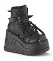 STOMP-60 - Plateau Stiefeletten - Schwarz Matt | DemoniaCult