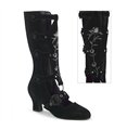 WHIMSY-118 - Boots - Black Velor | DemoniaCult