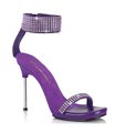 CHIC-40 - sandal with ankle strap and rhinestones - purple | Pleaser