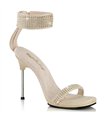 CHIC-40 - sandal with ankle strap and rhinestones - beige | Pleaser