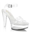 MARTINI-505 Plateau Sandalette Transparent/Klar | Pleaser