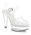 MARTINI-508 Plateau Sandalette Transparent/Klar | Pleaser