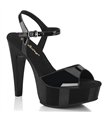 MARTINI-509 Plateau Sandalette Schwarz Lack | Pleaser