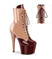 ADORE-1020DC - Platform Ankle Boots - Brown/Beige | Pleaser