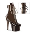 ADORE-1020DC - Platform Ankle Boots - Dark Brown/Black | Pleaser