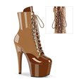 ADORE-1020DC - Plateau enkellaarsjes - bruin beige/choco | Pleaser