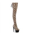 ADORE-3008SP-BT - Plateau Overknee Stiefel - Snake | Pleaser