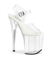 FLAMINGO-808VL Platform Sandals Transparent/Clear | Pleaser