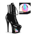 MOON-1020DIA Platform Ankle Boots Multicolored | Pleaser