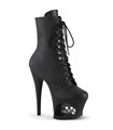 MOON-1020SK Platform Ankle Boots Black Matt | Pleaser