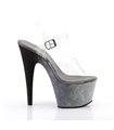 Plateau High Heels ADORE-708OMBRE - Silber/Schwarz