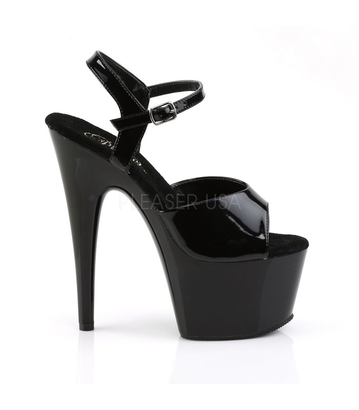 Plateau High Heels ADORE-709 - Lack Schwarz