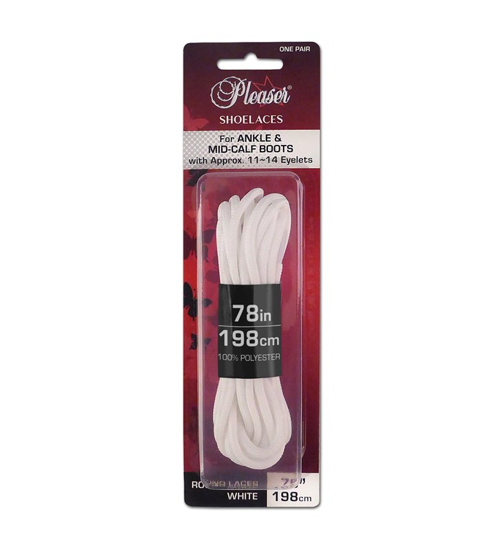 SL-THIGH-PL Schoenveters 457 cm/180 inch - Zwart / Rood / Roze / Wit | Pleaser