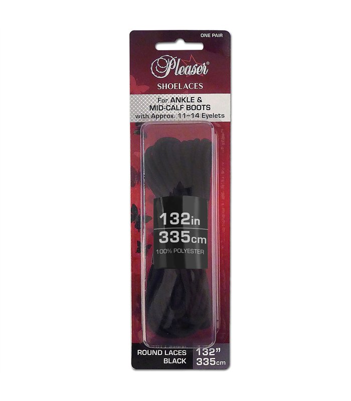 SL-THIGH-PL - Shoelaces 457cm/180in - Black | Pleaser