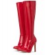 Michael Soul Donna klassische Stiletto Stiefel rot lack