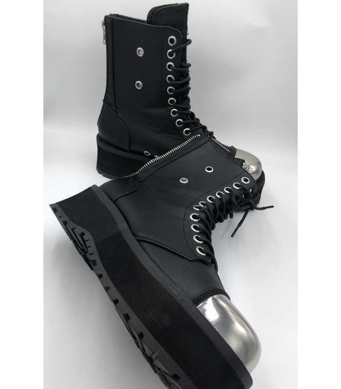 Platform Ankle Boots GRAVEDIGGER-10 - Black gebraucht