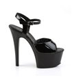 Plateau High Heels ASPIRE-609 - Lack Schwarz