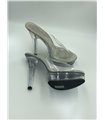 MAJESTY-501 Plateau Pantoffelette - Transparent/Weiß | Fabulicious
 gebraucht