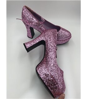 Retro Plateau Pumps MARYJANE-50G - Pink gebraucht Retro Plateau Pumps MARYJANE-50G - Pink gebraucht